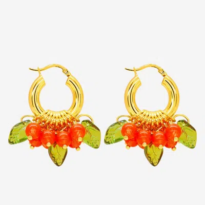 Annele Lingonberry Beret Earrings