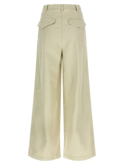 Auralee Panelled Trousers In Green