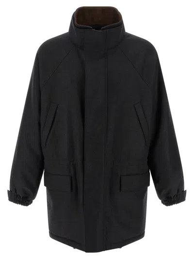 Auralee Flannel Jacket In Black