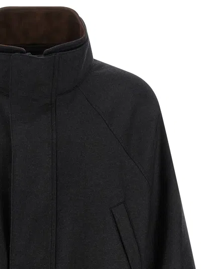 Auralee Flannel Jacket In Black