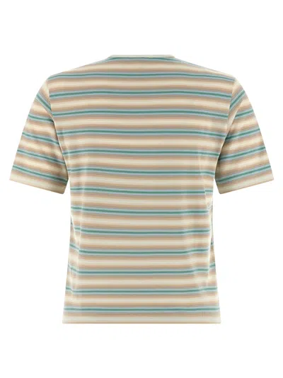Auralee Multicolor Striped T-shirt In Gray