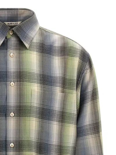 Auralee Ultra Fine Wool Shirt In Green