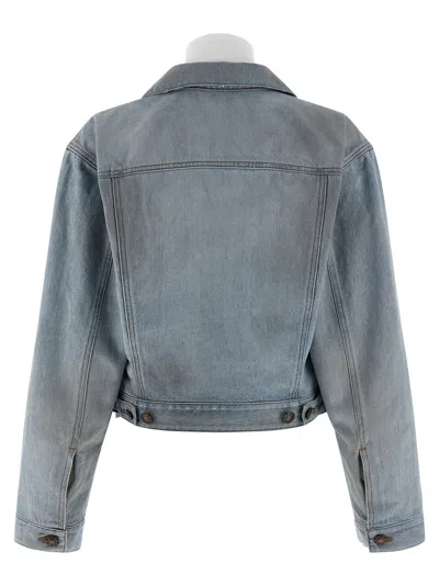 Balenciaga Double Layer Jacket Puffer Jackets Light Blue In Blue