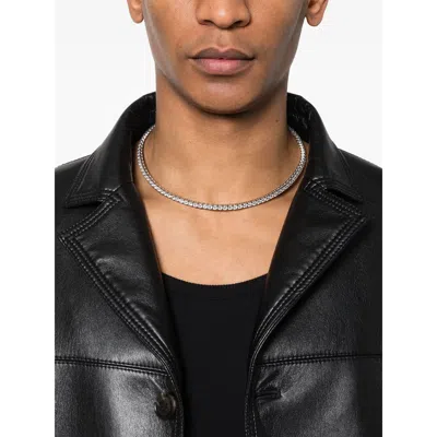 Darkai Givenchy Black Calf Leather Bags In Silver