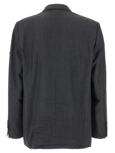 Balenciaga Wool Blazer With Notch Lapel And Pockets In Black