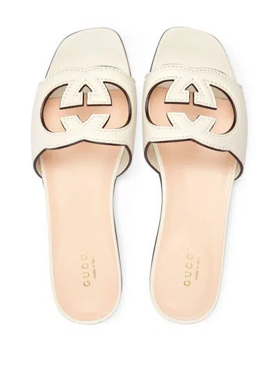Gucci Leather Flat Sandals