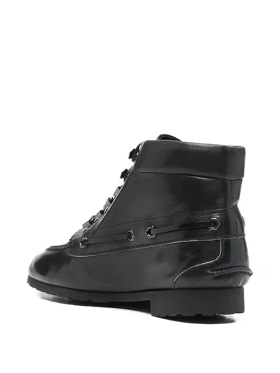 Bally Paphos Leather Combat Boots In Multi