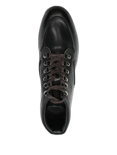 Bally Paphos Leather Combat Boots In Multi