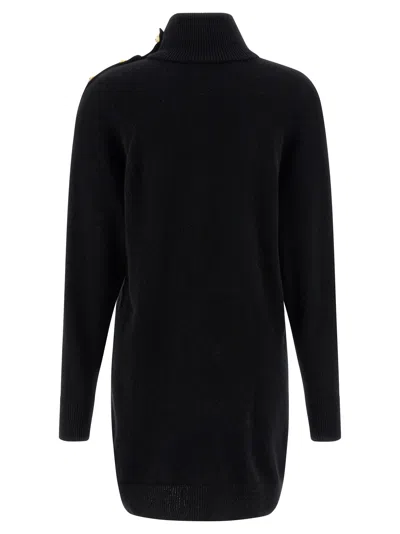 Balmain Sweater Dress In Black