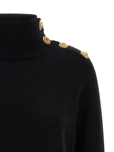 Balmain Sweater Dress In Black