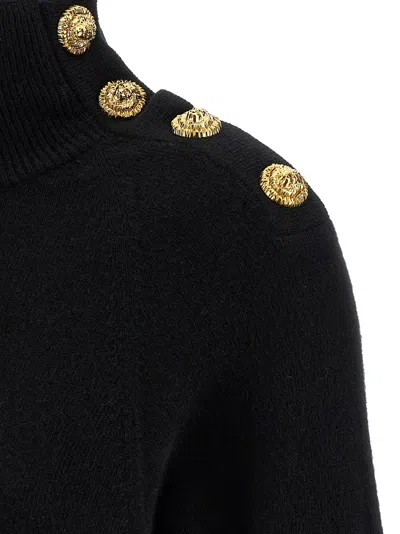 Balmain Sweater Dress In Black