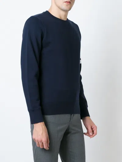 Thom Browne Classic Sweatshirt In Classic Loopback With Engineered 4 B In Blue