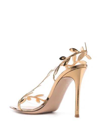 Gianvito Rossi Crystal Branch Slingback Cocktail Sandals In Multi