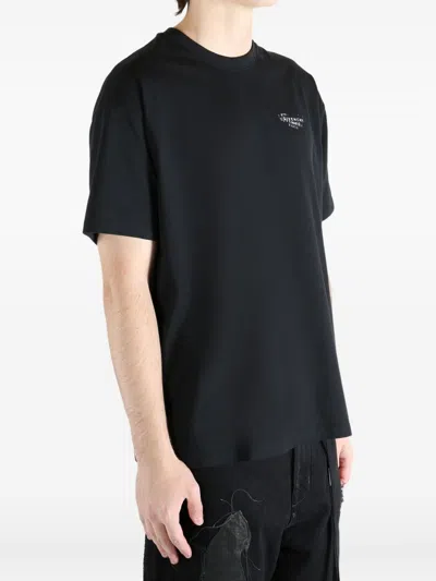 Givenchy Logo Cotton T-shirt In Black