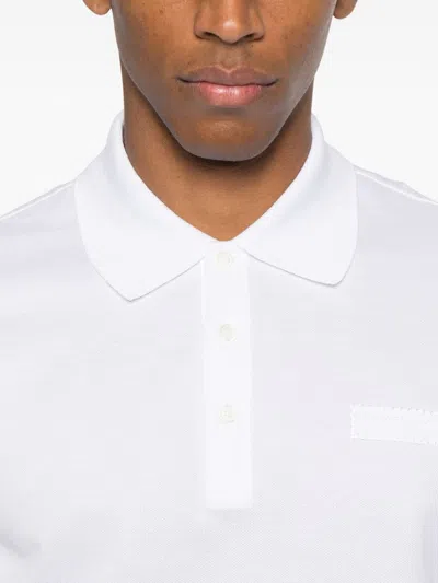 Givenchy Cotton Polo Shirt Featuring Short Sleeves And Collar In White