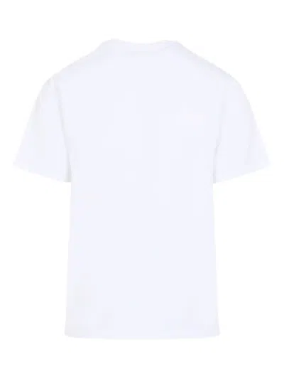 Givenchy Men White Crew Neck T-shirt With Logo On Front And Back In Cotton Man In White