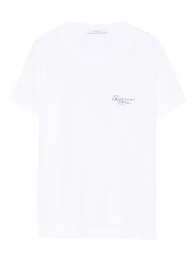 Givenchy Cotton Crewneck T Shirt Short Sleeves In White