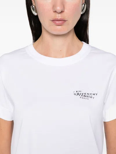 Givenchy Cotton Crewneck T Shirt Short Sleeves In White