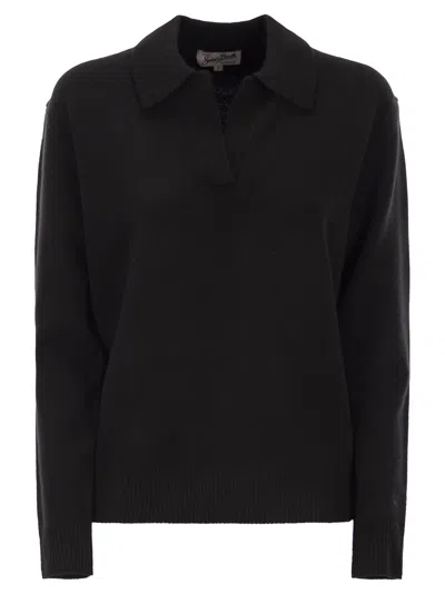 Mc2 Saint Barth Eze Polo-neck Sweater In Black
