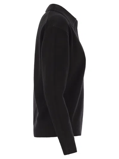 Mc2 Saint Barth Eze Polo-neck Sweater In Black