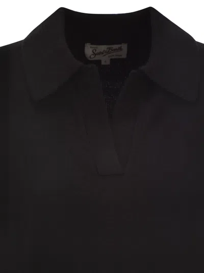 Mc2 Saint Barth Eze Polo-neck Sweater In Black