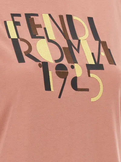 Fendi Closed Striped T-shirt In Pink