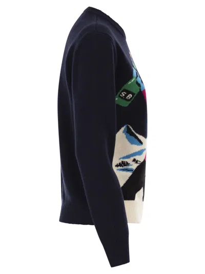 Mc2 Saint Barth New Queen Wool Blend Jumper With Embroidery In Multi