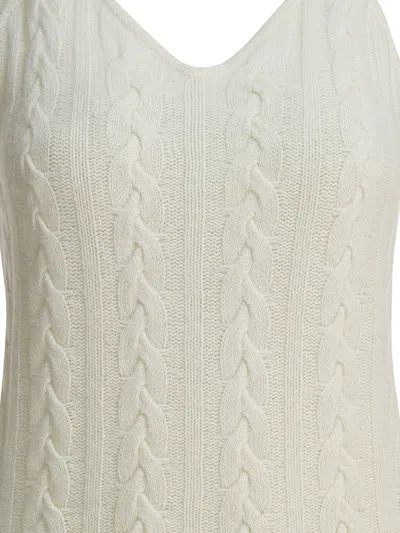 Thelaurent Cable-knit Midi Dress In White