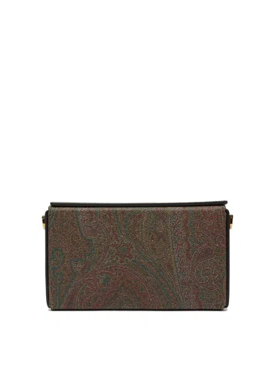 Etro Arnica Paisley Jacquard Clutch In Burgundy