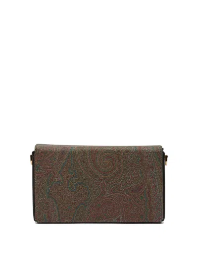Etro Arnica Paisley Jacquard Clutch In Burgundy