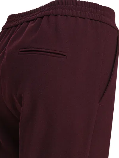 Semper Pants With Elasticized Waist In Burgundy
