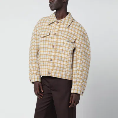 Séfr Matthieu Jacket In Checked Wool Cloth In Multi