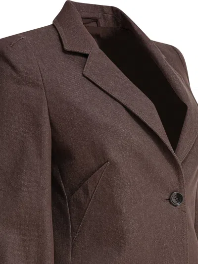 Max Mara Structured Single-breasted Jacket Flap Pockets In Black