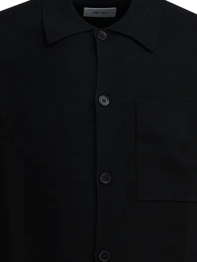Nn07 Wool-blend Jonas Overshirt In Black