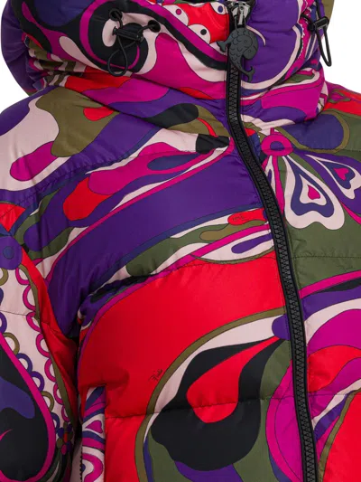 Pucci Abstract-print Puffer Jacket Clothing In Multi