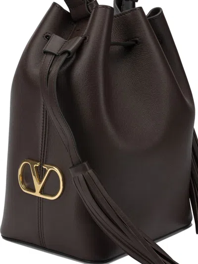 Valentino Garavani  Garavani Small So Seau Bucket Bag In Leather Woman Brown Uni In Brown