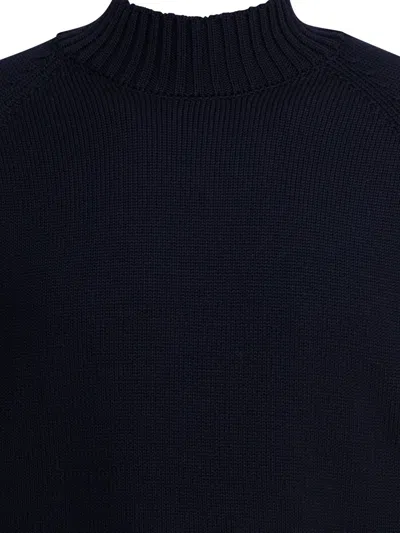 Zanone Virgin Wool Turtleneck In Blue