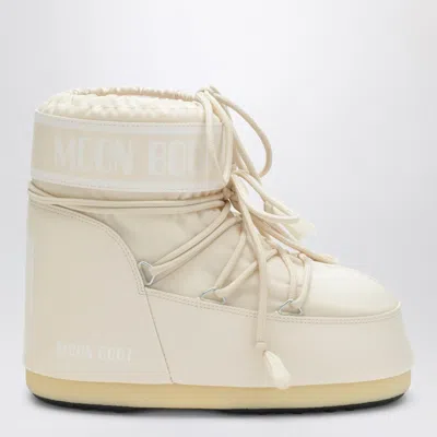 Moon Boot White Synthetic Leather Icon Low Ankle Boots In Neutral