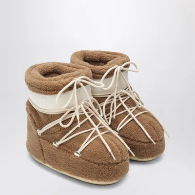 Moon Boot Icon Low Nylon-trimmed Fleece Snow Boots In Sand