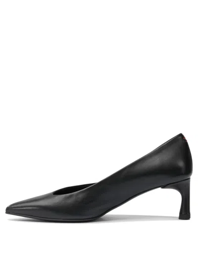 Halmanera 50mm Leather Heeled Pumps In Black