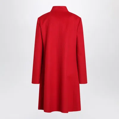 Valentino Wool And Cashmere Coat In Red