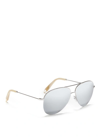 Shop Victoria Beckham 'classic Victoria' Mirror Aviator Sunglasses