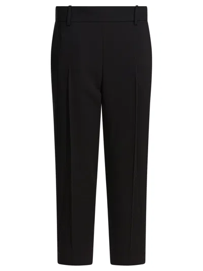 Khaite Cam Straight-leg Woven Trousers In Black