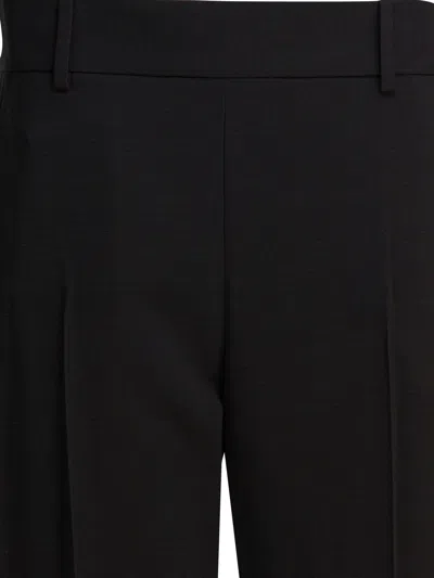 Khaite Cam Straight-leg Woven Trousers In Black