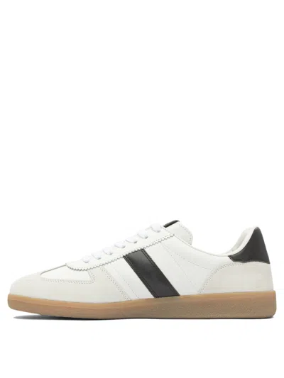 Tom Ford Low-top Calf Leather Sneakers With Contrasting Black Details In White