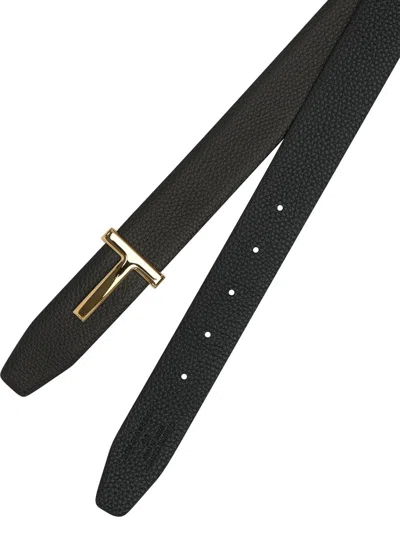 Tom Ford Reversible Belt 30 Mm Belts Brown In Black