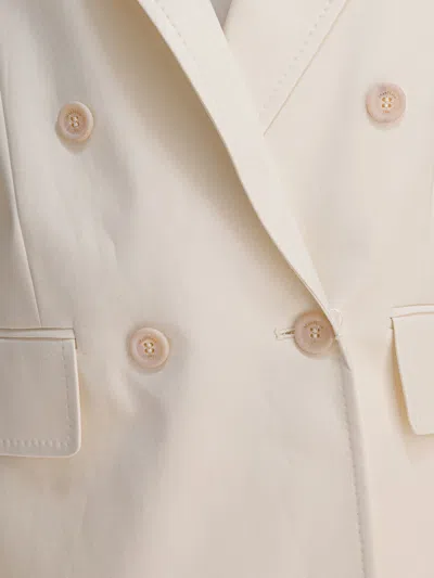 Max Mara Tailored Jackets Featuring Double-breasted Design In White