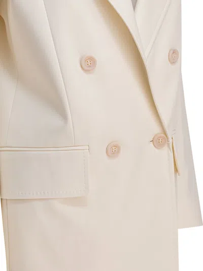 Max Mara Tailored Jackets Featuring Double-breasted Design In White