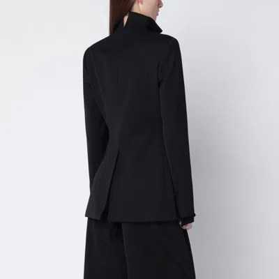 Francesco Murano Black Single-breasted Wool Blazer In Black