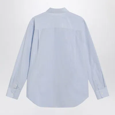 The Row Metis Cotton Poplin Shirt In Blue